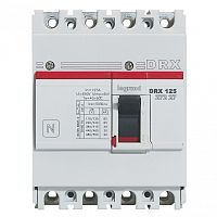 Автоматический выключатель DRX125 термомагнитный 125A 4П 36KA | код. 027227 |  Legrand 